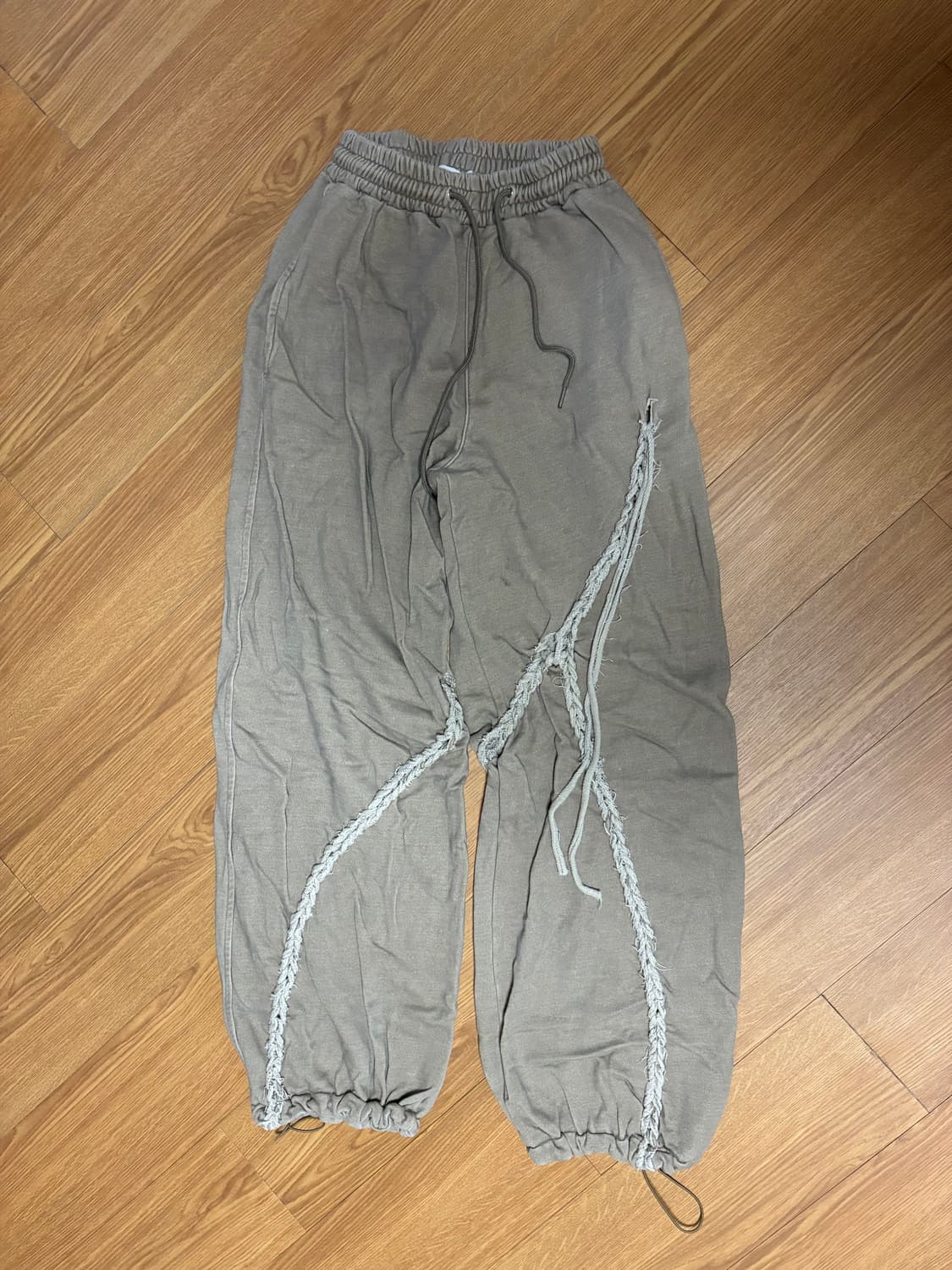 나체 스웻 팬츠 베이지 1사이즈 상품이미지1