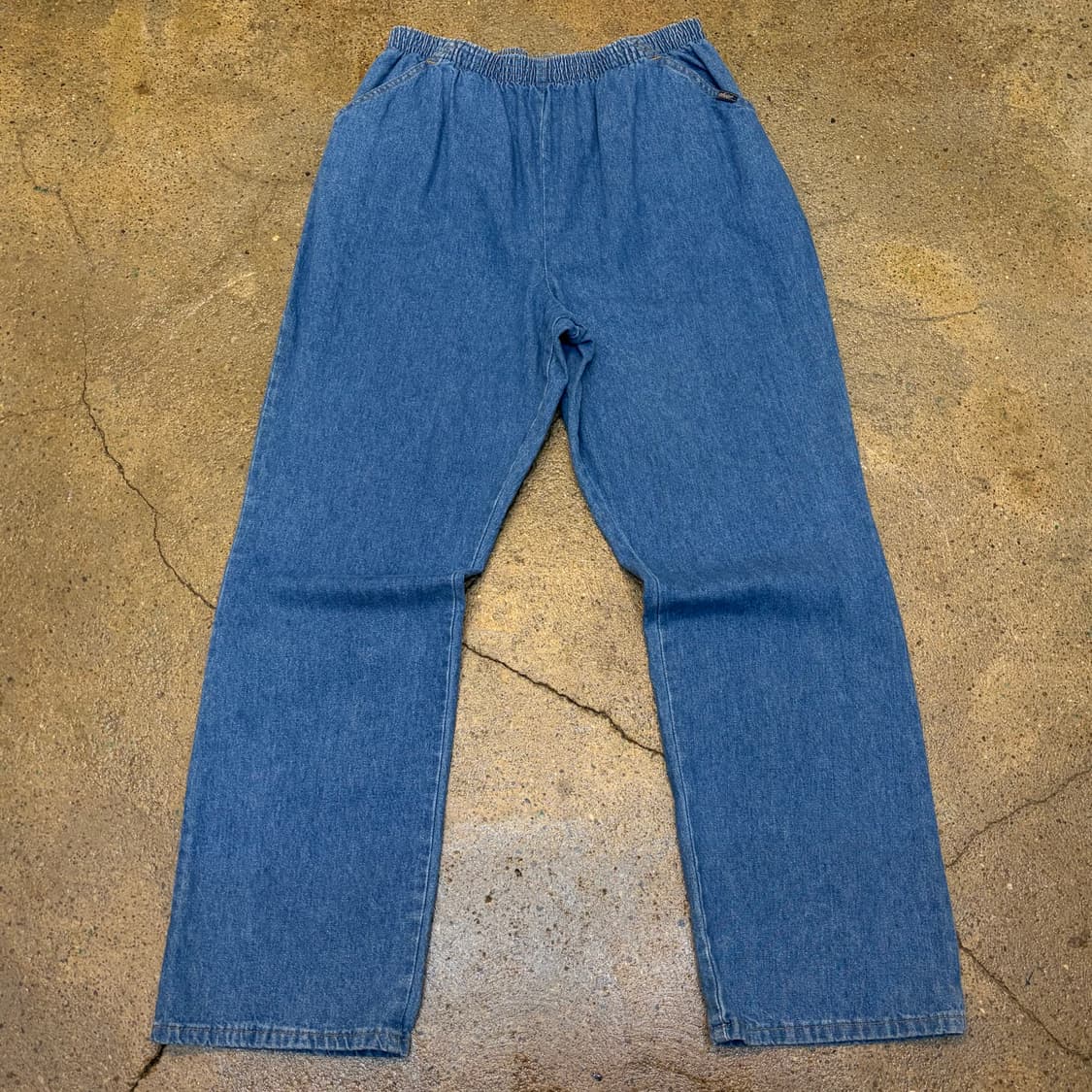 90s 미국 빈티지 허리밴드 고무줄 청바지 데님팬츠 상품이미지1