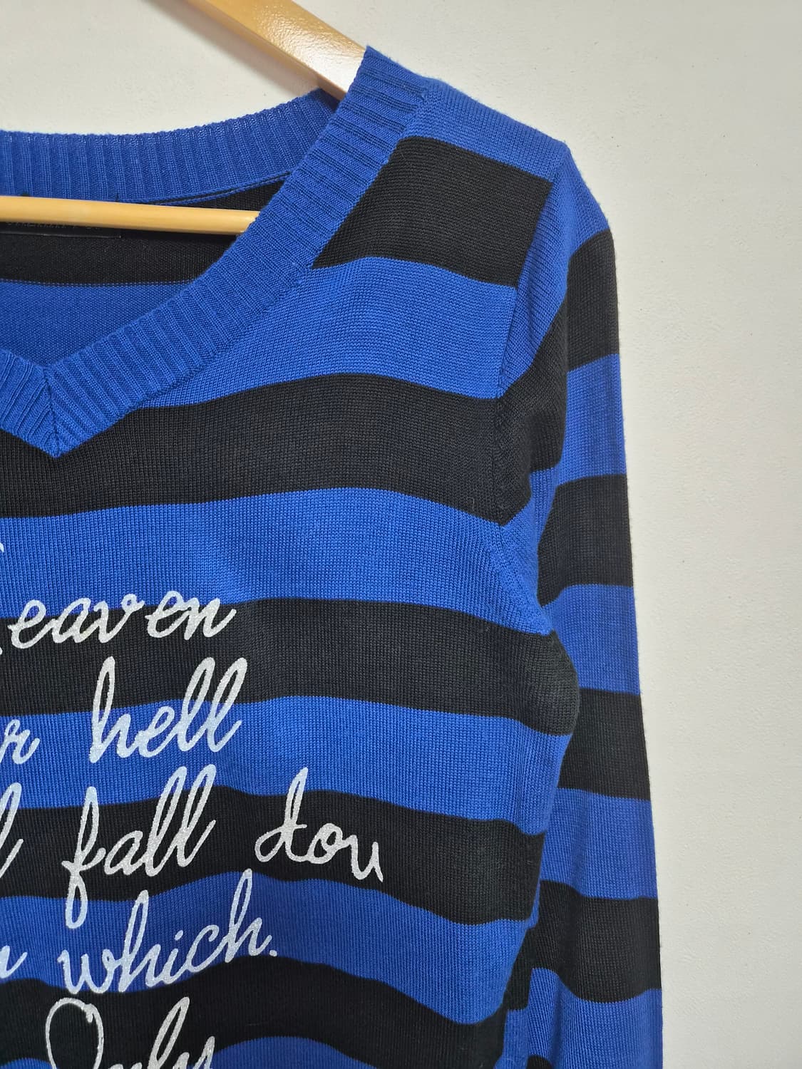 체리팝 키치 레터링 스트라이프 니트 L - K52 상품이미지3