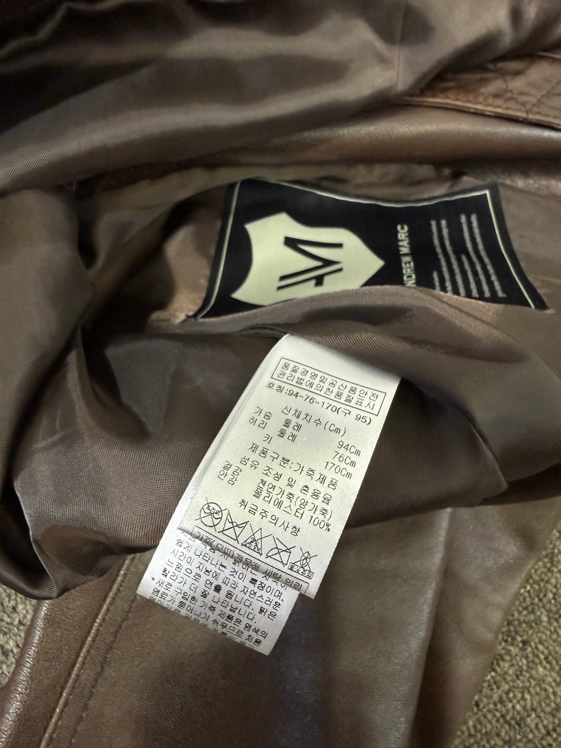 Andrew marc 앤드류마크 양가죽 포켓 레더자켓 상품이미지5