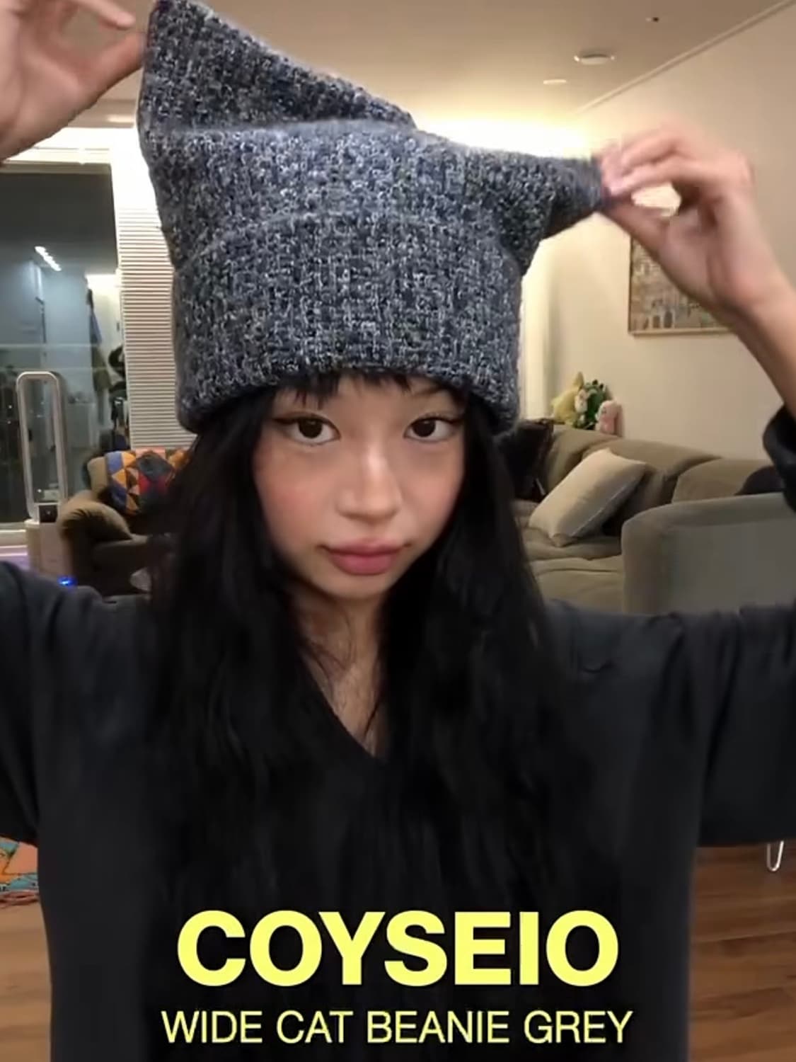 코이세이오 와이드 캣비니 그레이 (미개봉 새상품) 상품이미지1