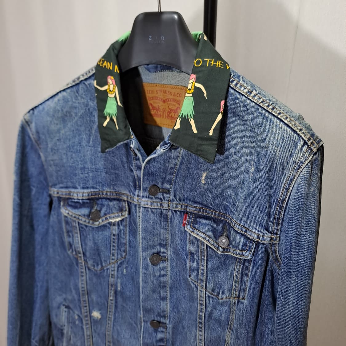 (택포) 리바이스 하와이안카라 커스텀 데님 트러커자켓 L B554 상품이미지2