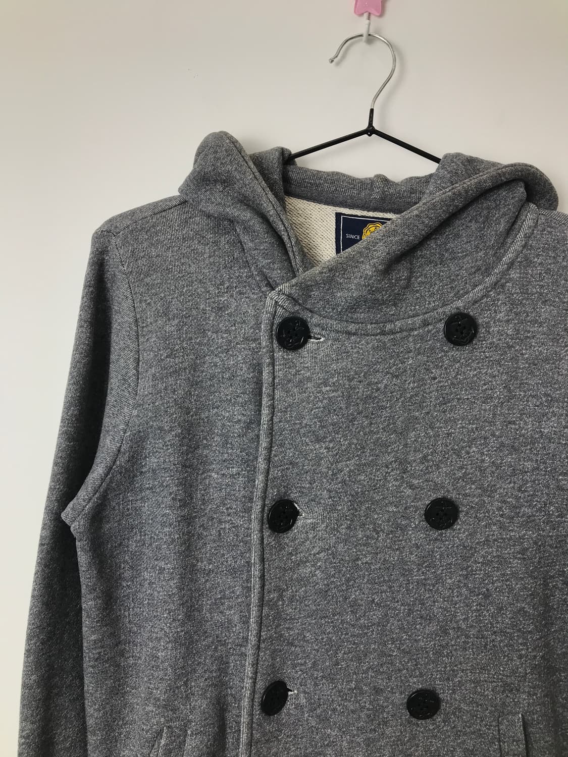Beams Grey Double-Breasted Hooded Jacket 상품이미지5