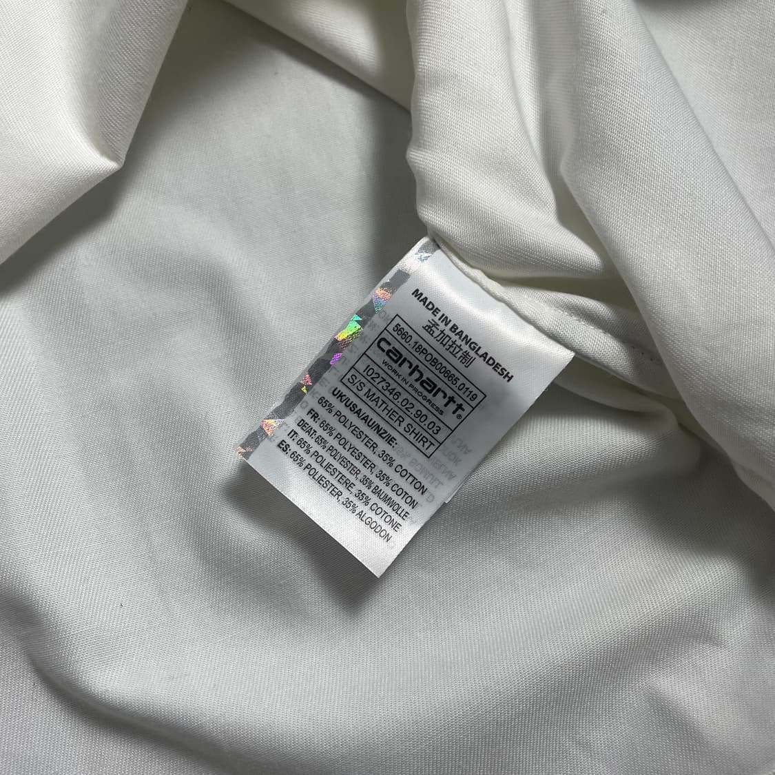 칼하트 wip 화이트 워크 반팔 셔츠y 4259 상품이미지4