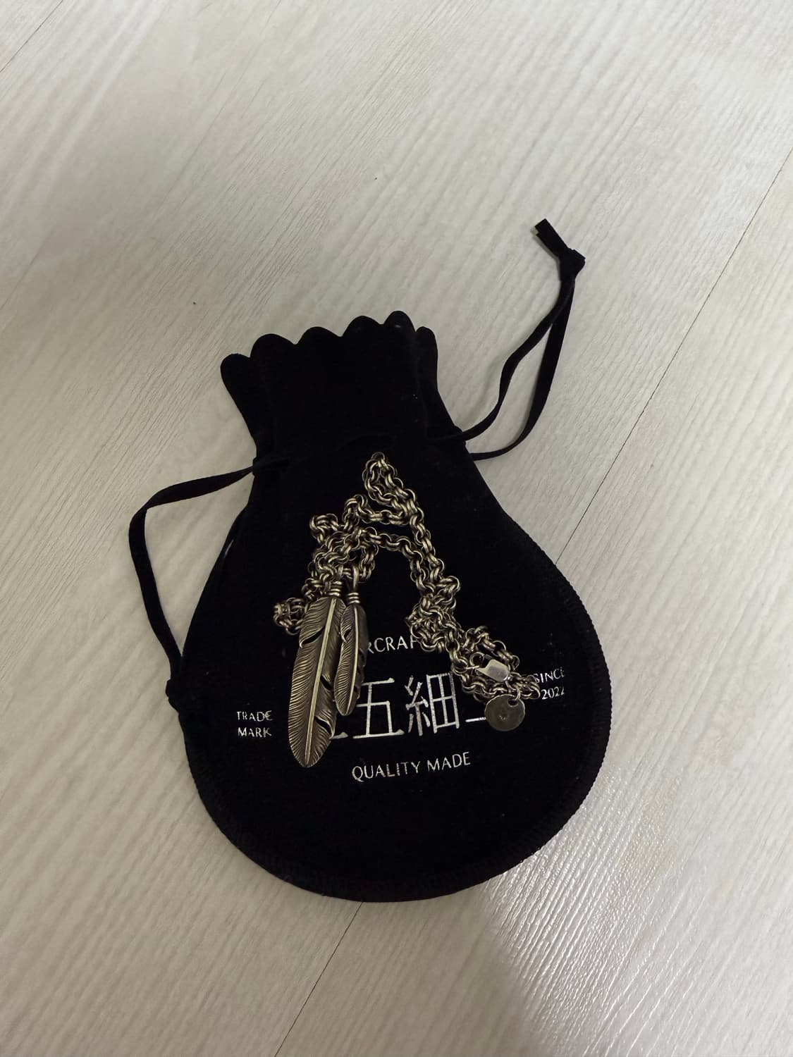 삼오세공 깃털 펜던트(L,s), 체인N10(50cm) 상품이미지1