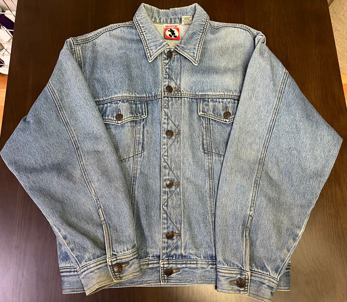  디즈니 미키 90s 월트 디즈니 월드 백로고 데님 트러커 자켓 상품이미지1