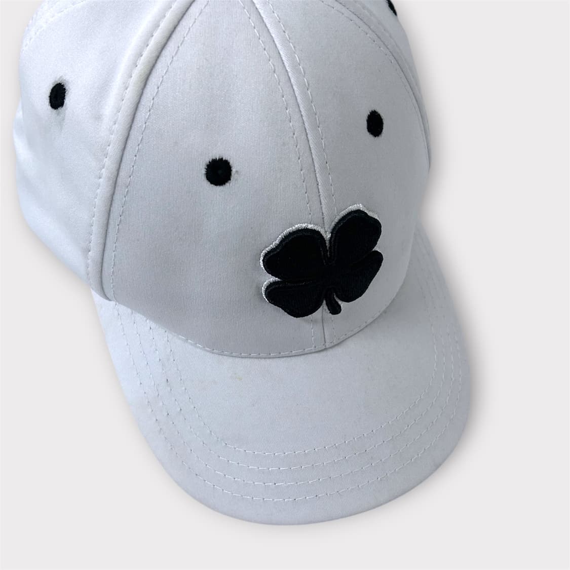 블랙 클로버 자수 화이트 볼캡 (1774) 상품이미지9