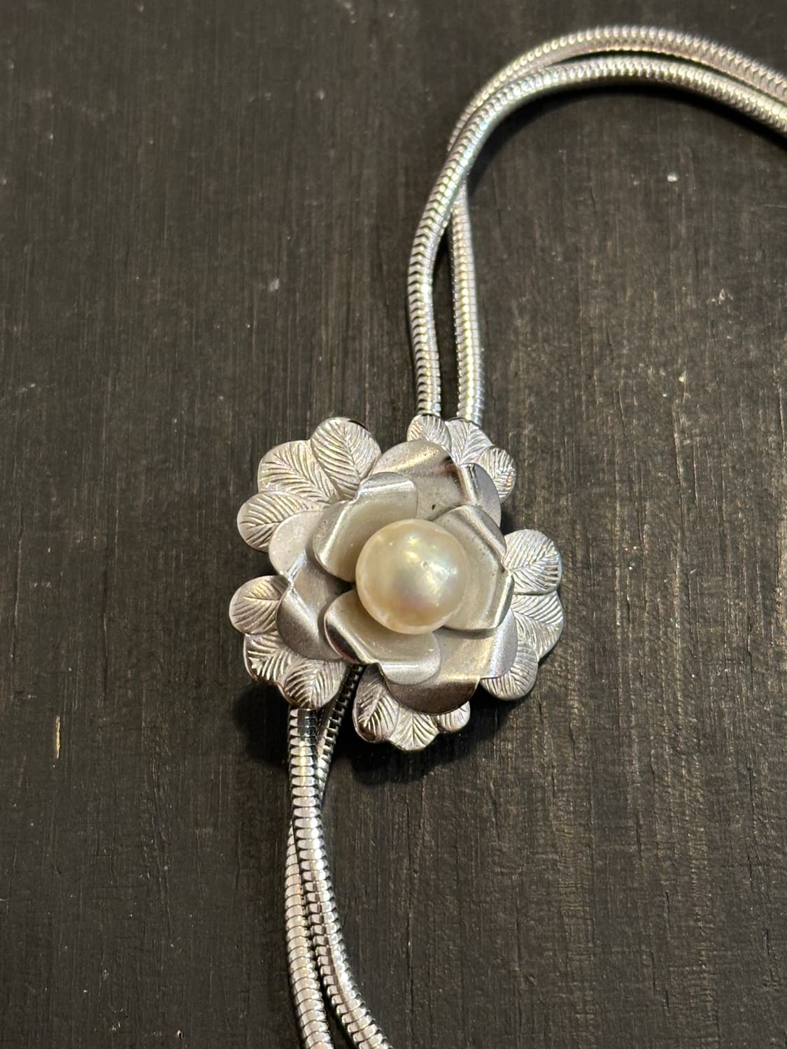 Vintage pearl bolo tie✨ 상품이미지1