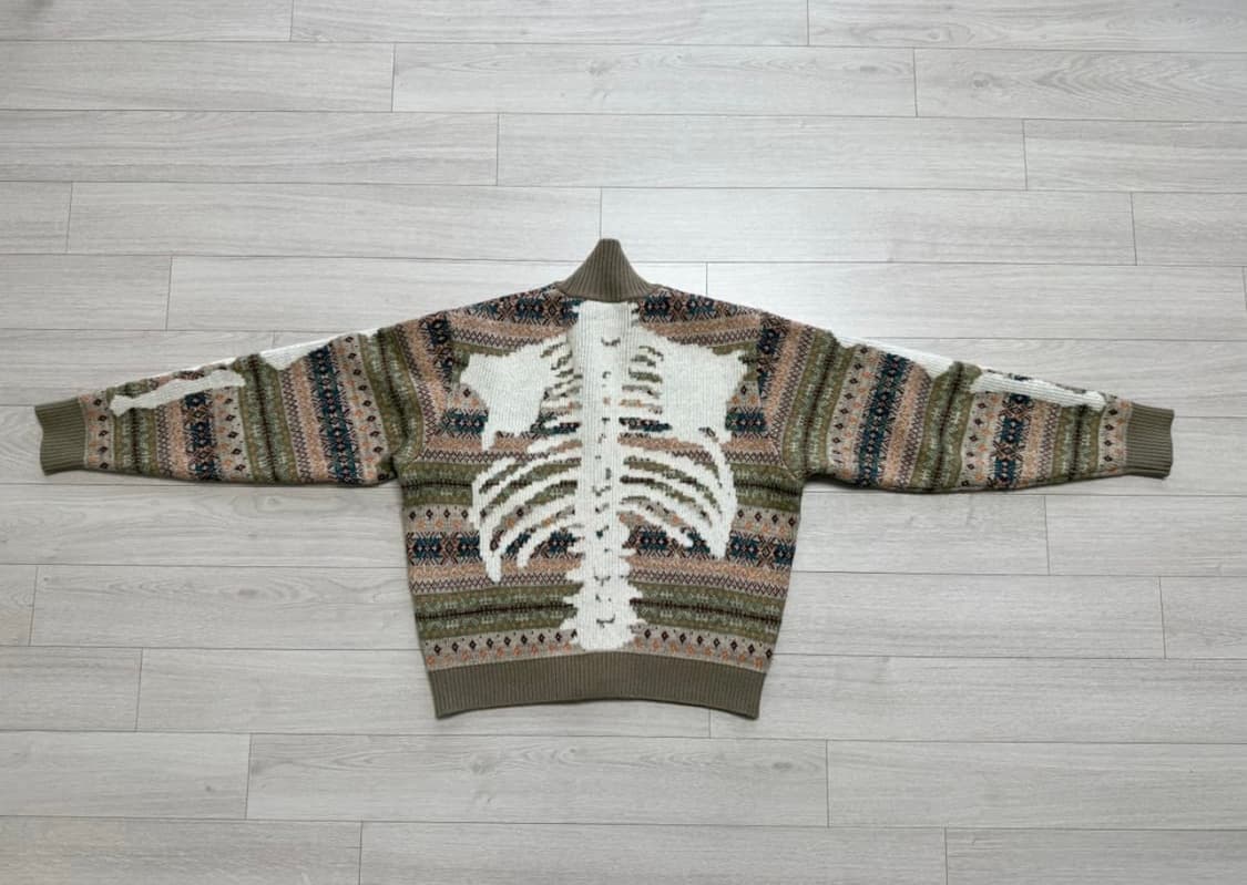 캐피탈 7G 울 페어아일 본 집숏 가디건 오렌지 상품이미지1