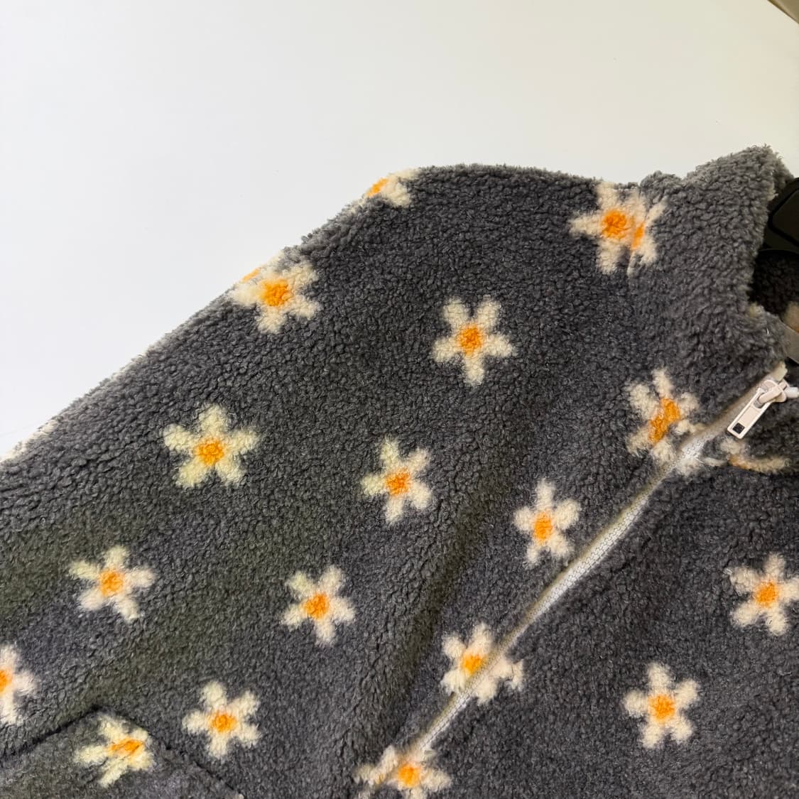 새상품 여자 플라워 뽀글이 집업 상품이미지4