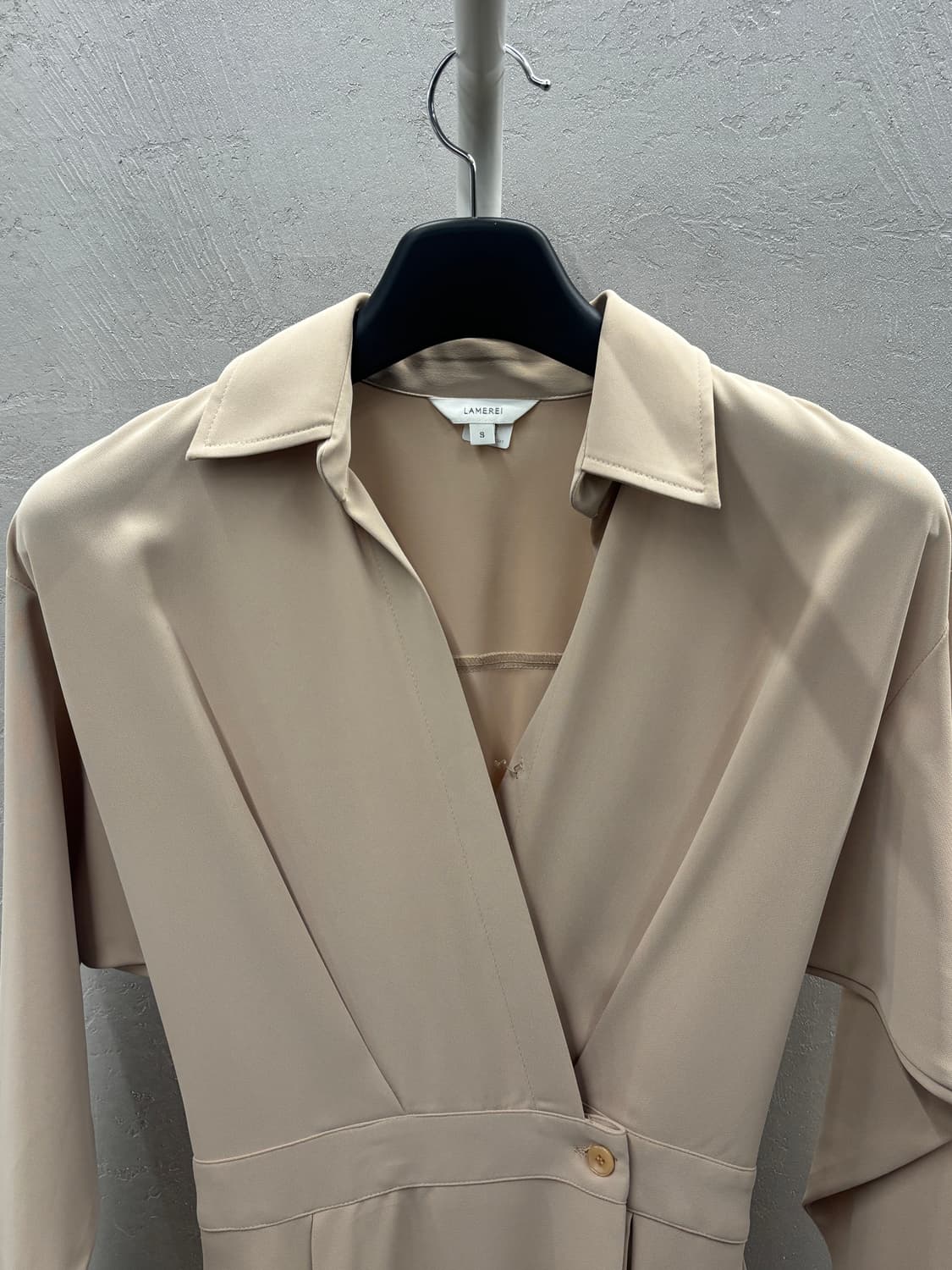 라메레이 베이지 랩 스타일 롱 원피스 S 상품이미지3