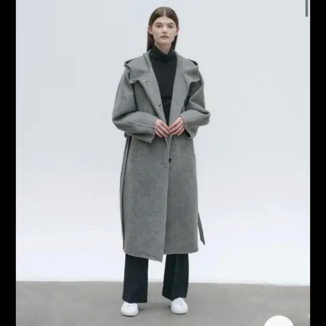 닐바이피 후드 핸드메이드 롱 코트 상품이미지3