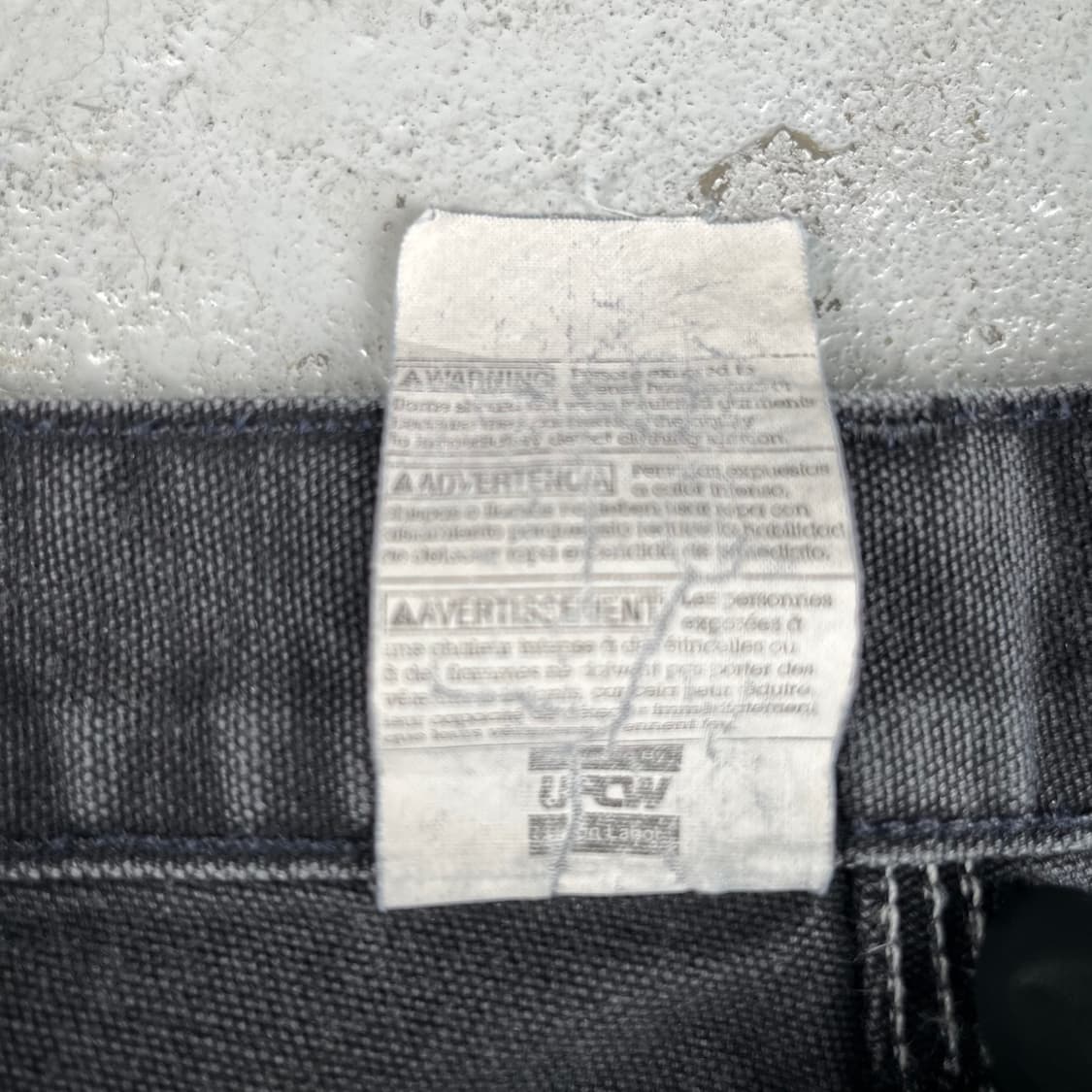 빈티지 칼하트 더블니 B01  블랙 그레이 워크팬츠 상품이미지5