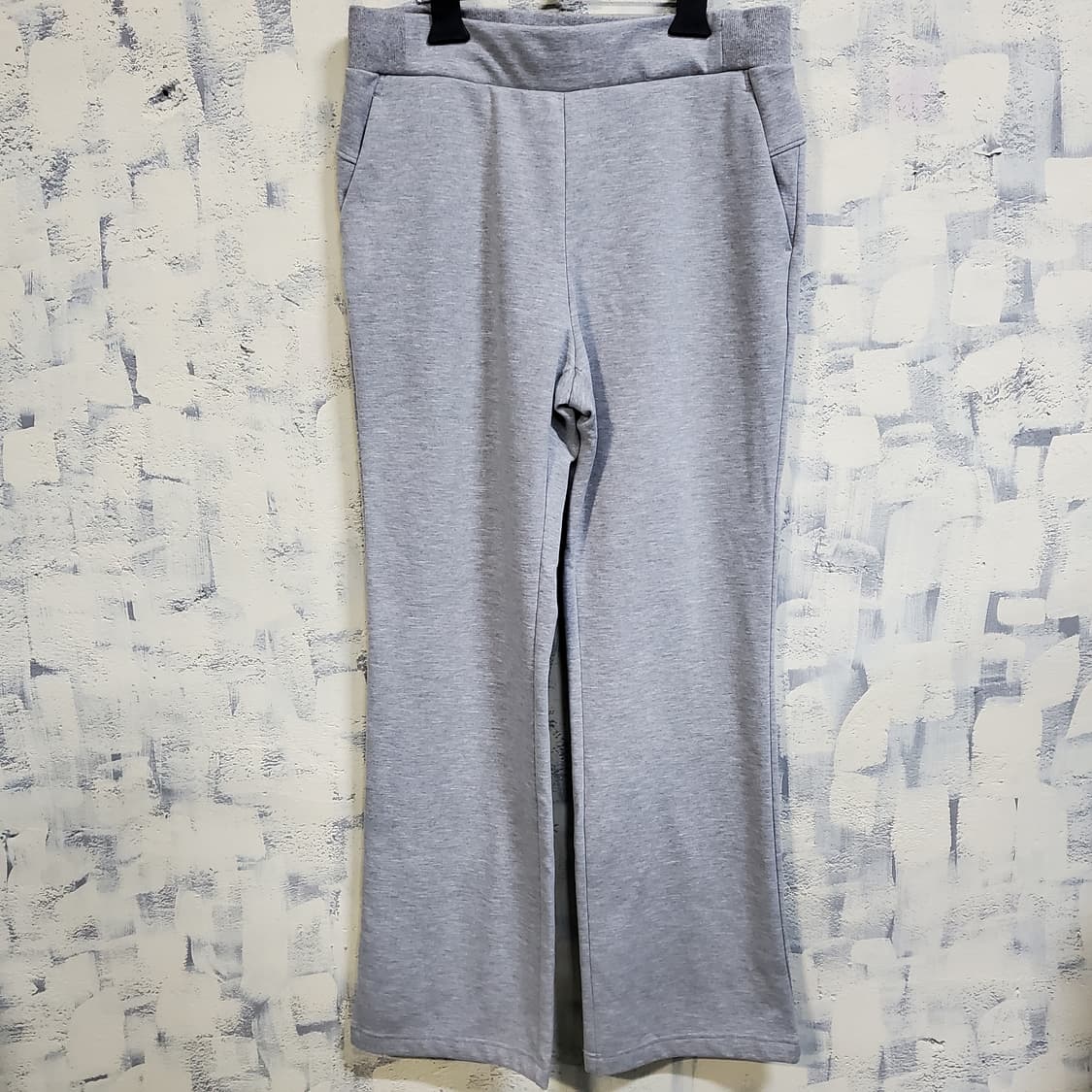 뮬라웨어 기모 회색 트레이닝 와이드 팬츠  상품이미지1