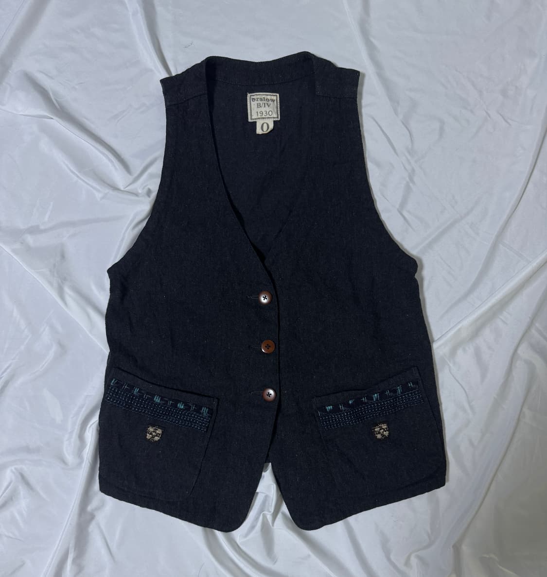 Orslow 에스닉 자수 울 베스트 상품이미지1