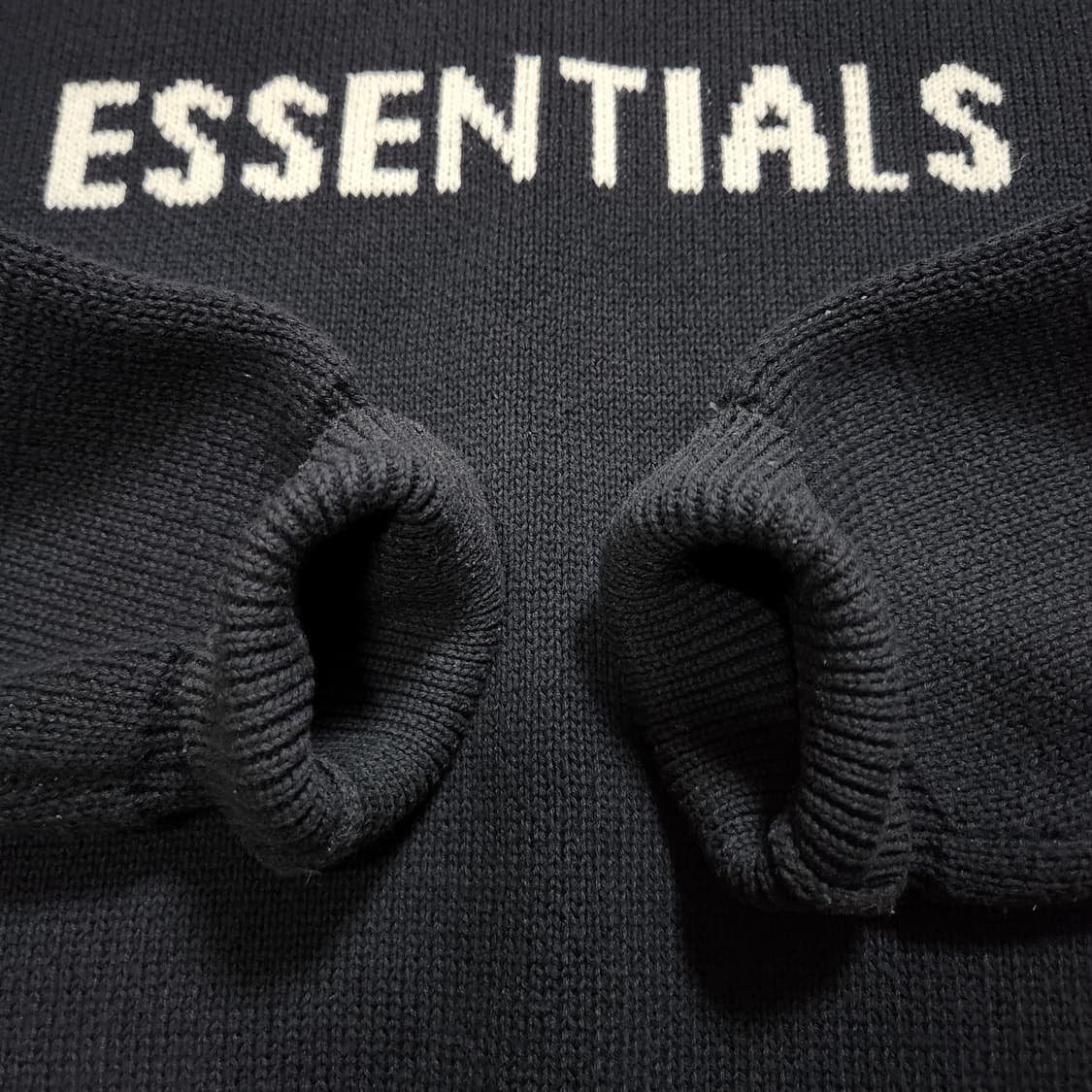 [S] 피어오브갓 에센셜 니트 풀오버 스웨터 니트 블랙 상품이미지4