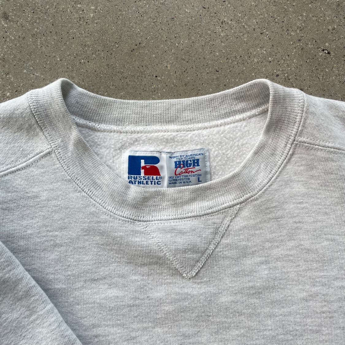 빈티지  러셀 애슬레틱 하이코튼 스웻셔츠 그레이 made in usa 상품이미지3