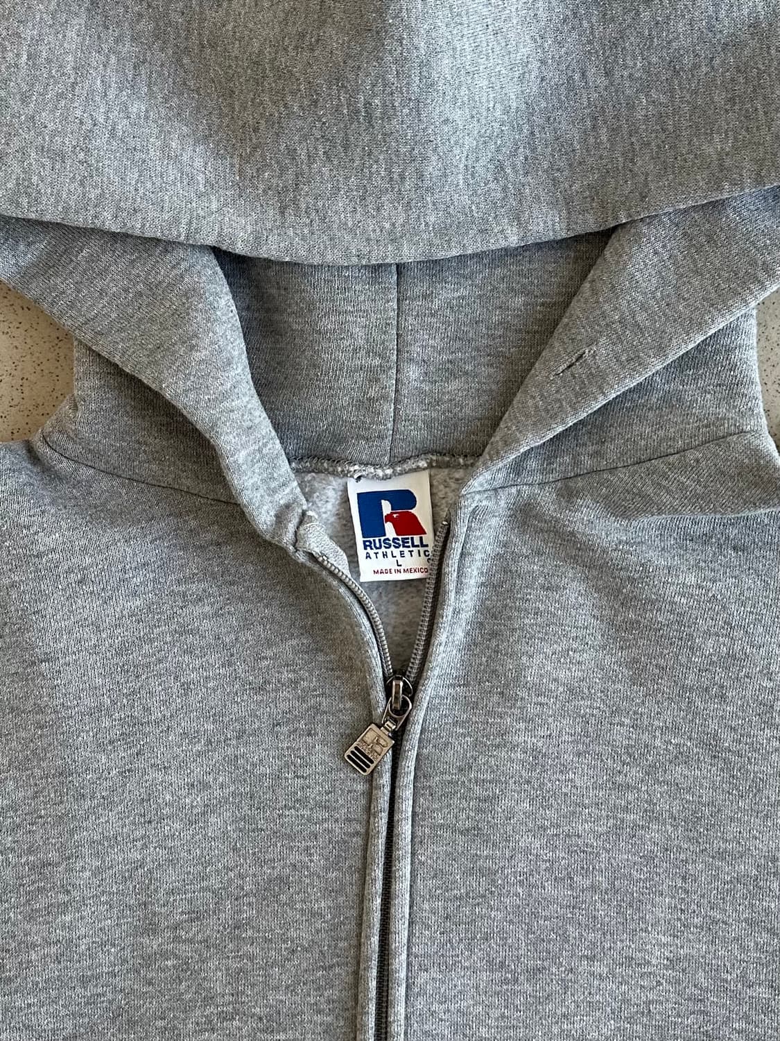 90s 빈티지 러셀 후드집업 그레이 L 상품이미지6