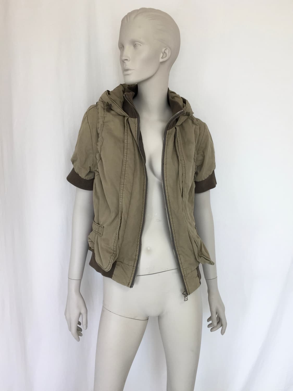 Khaki layered padded Jumper 상품이미지4