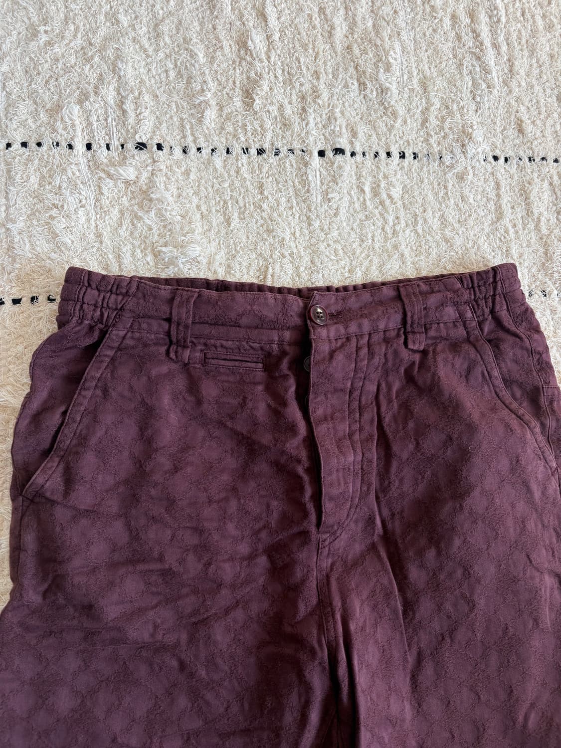 Iroquois 이로쿼이 자카드 버건디 팬츠 상품이미지3