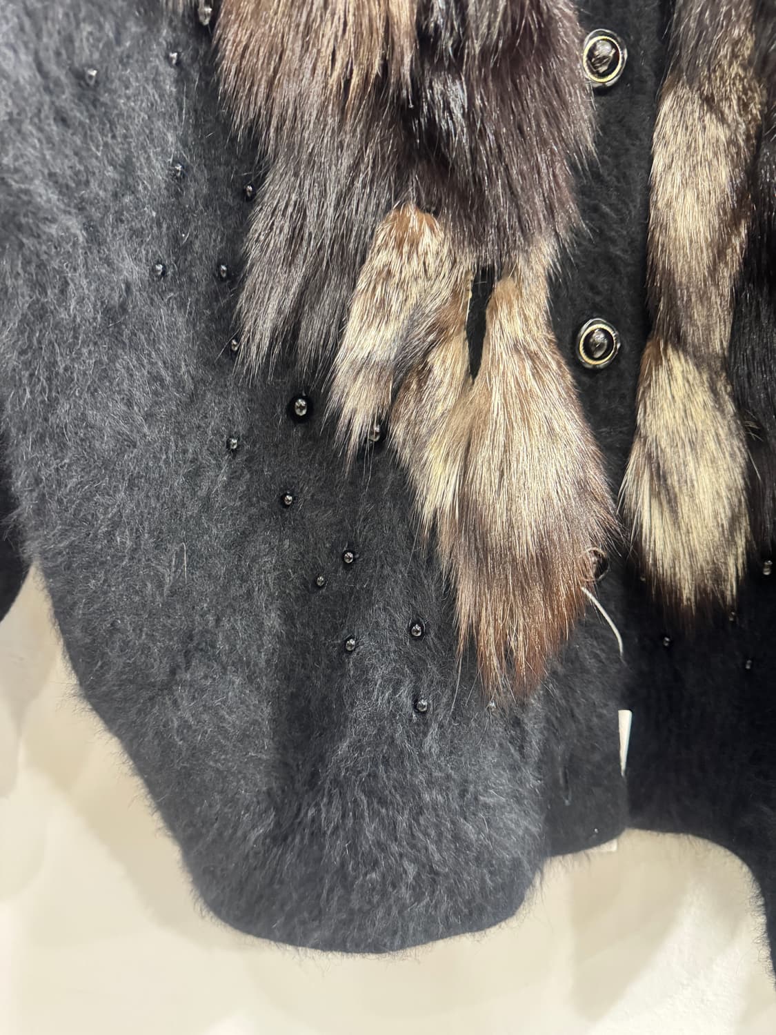 japan vintage fur콤비 앙고라 가디건 상품이미지4