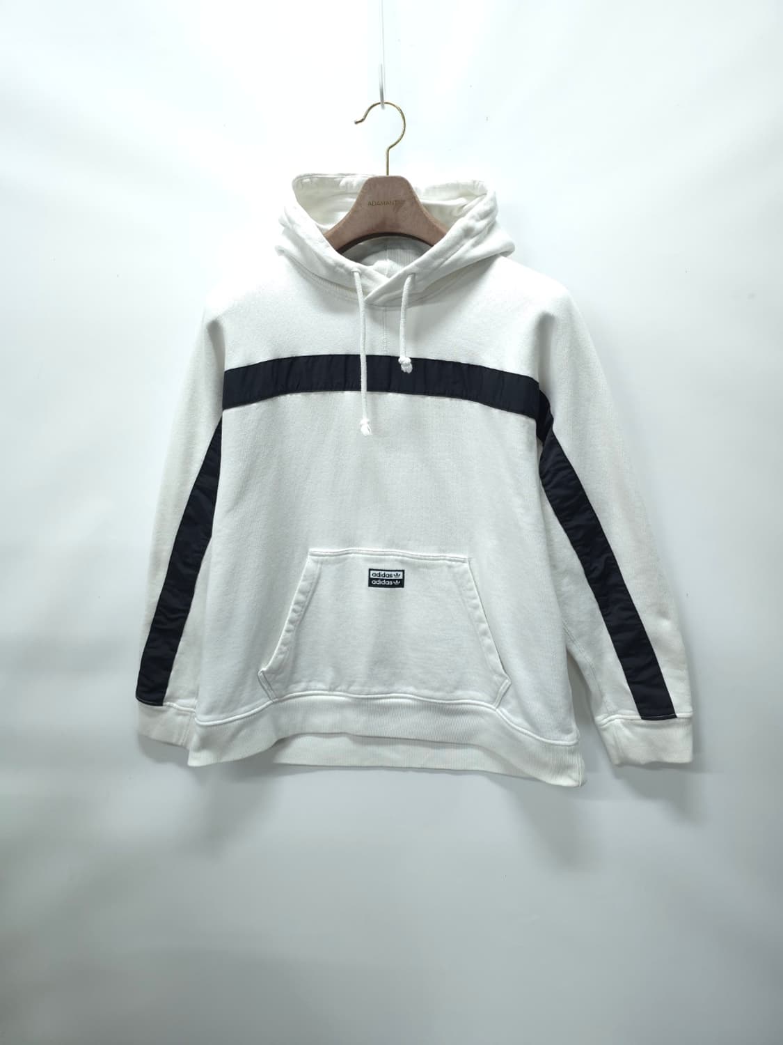 아디다스 남성 화이트 블랙 라인 후드티(105) 상품이미지1