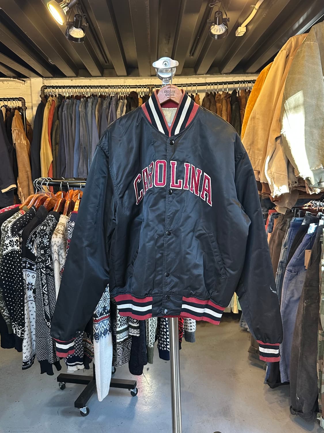 90s 스타터 캐롤라이나 나일론 바시티 자켓 made in usa 상품이미지1