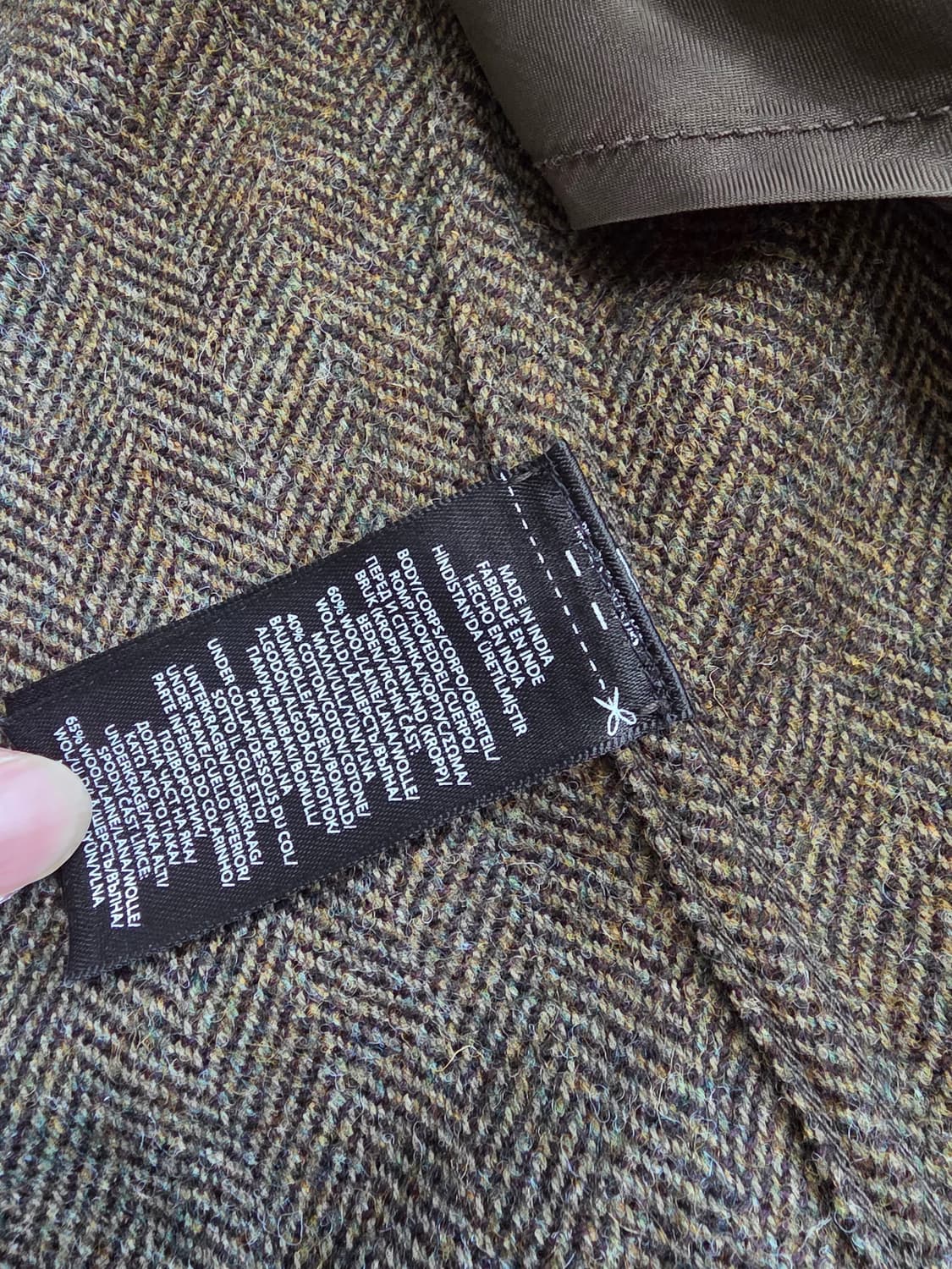 RRL 언컨스트럭티드 올리브 브라운 헤링본 스포츠자켓 상품이미지4