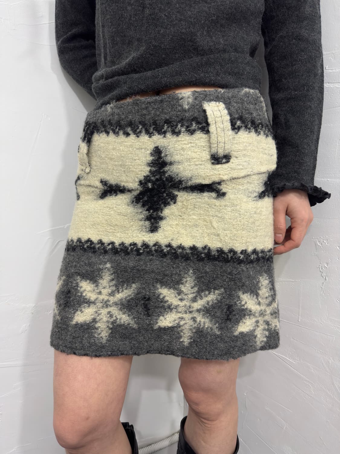 winter wool mini skirt 상품이미지1