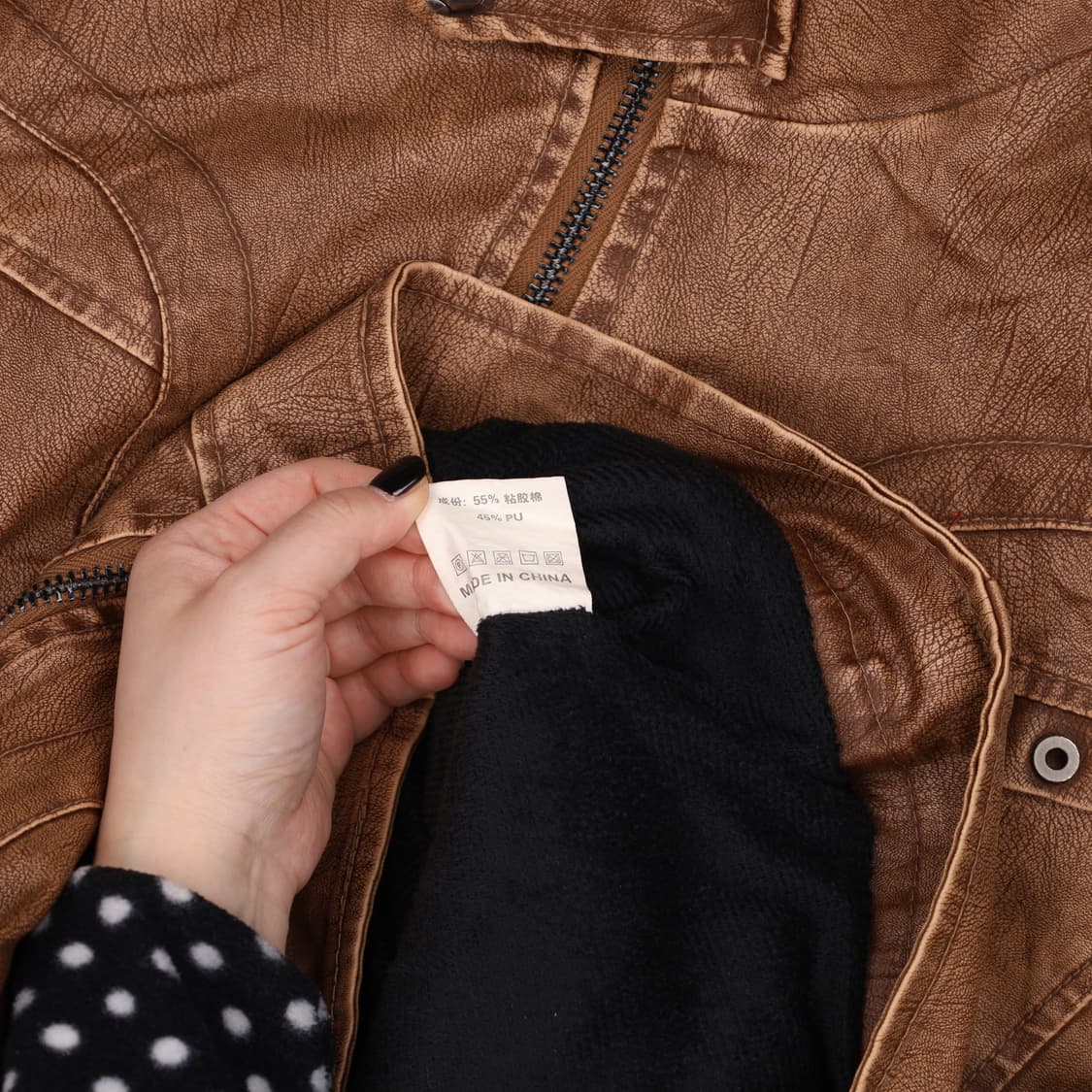 XL 양가죽 하이넥 웨스턴 바이커 자켓 0204M 상품이미지4