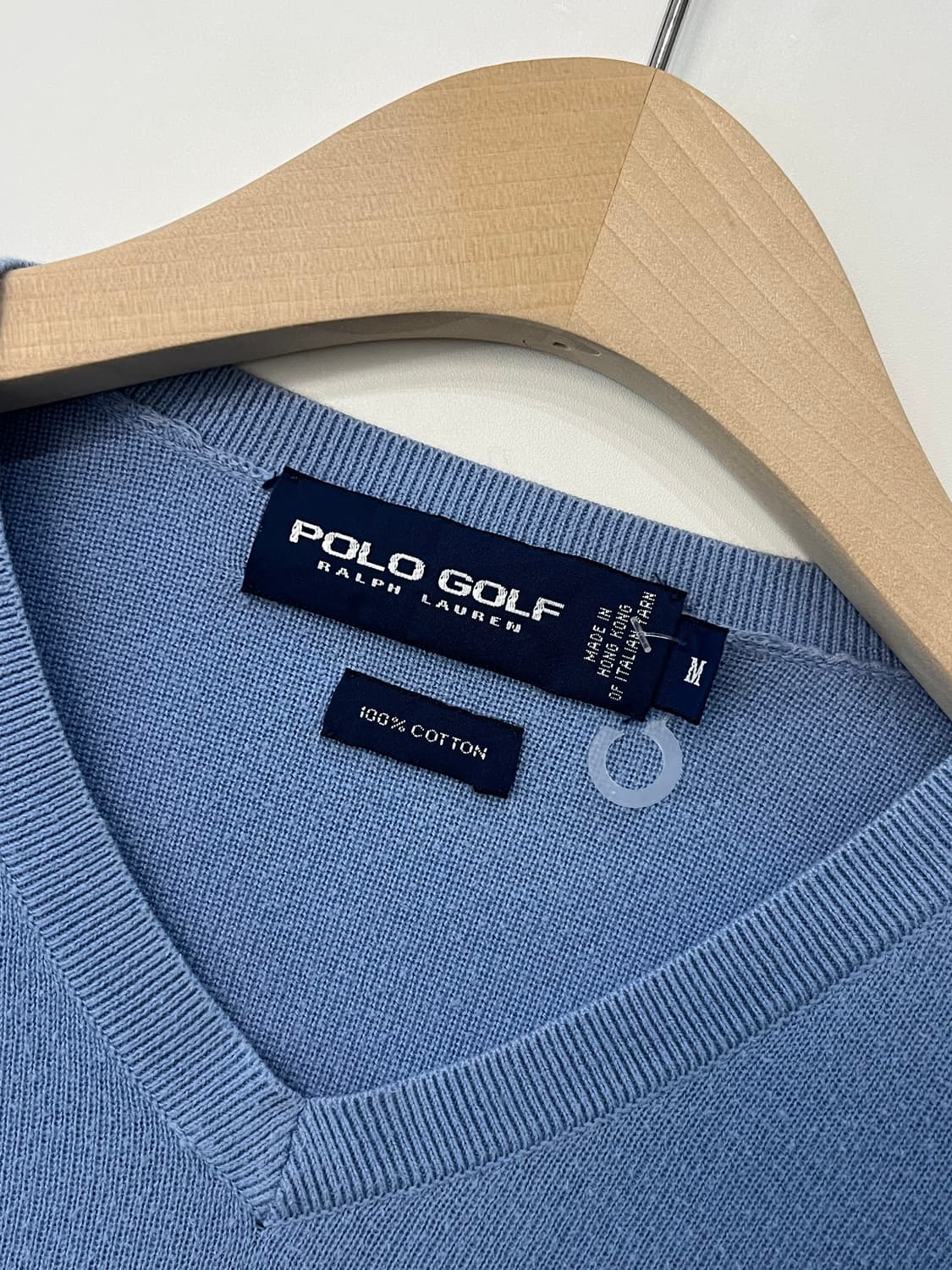 Polo 폴로 랄프로렌 골프 피마코튼 스카이블루 브이넥 니트 상품이미지5