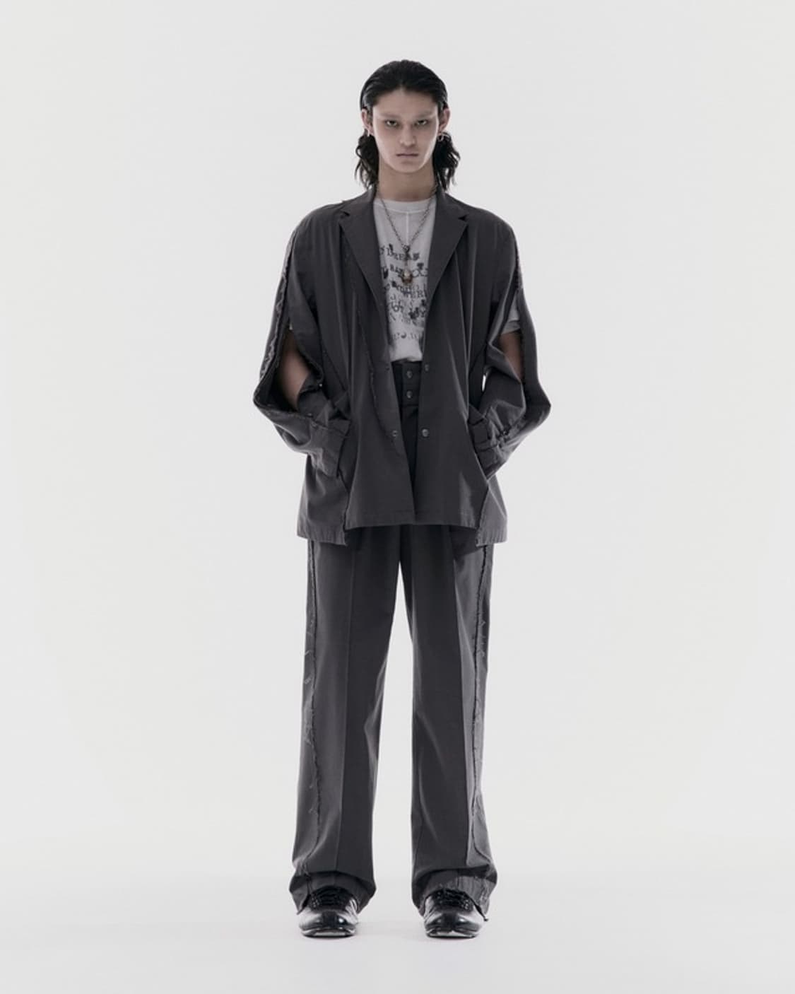 코스트퍼킬로 테일러드 슬랙스grey L(키드밀리 착용) 상품이미지1