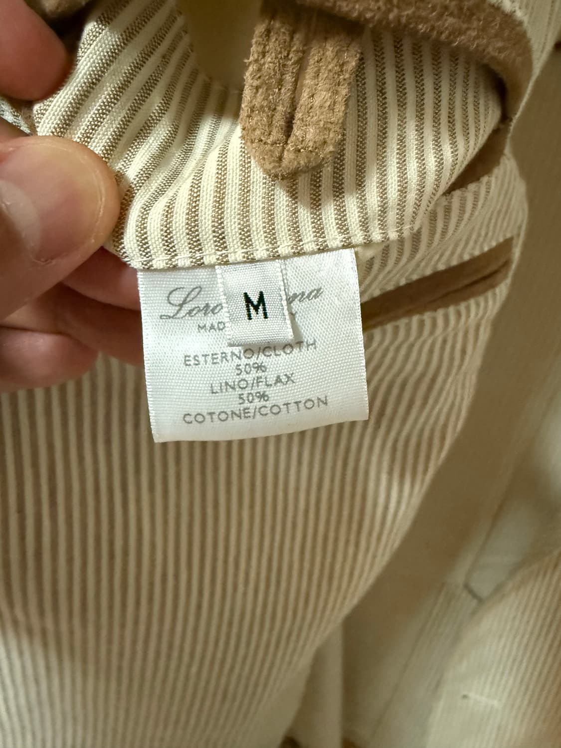 로로피아나(Loro Piana) 린넨 코튼 혼방 스트라이프 사파리 재킷 상품이미지7