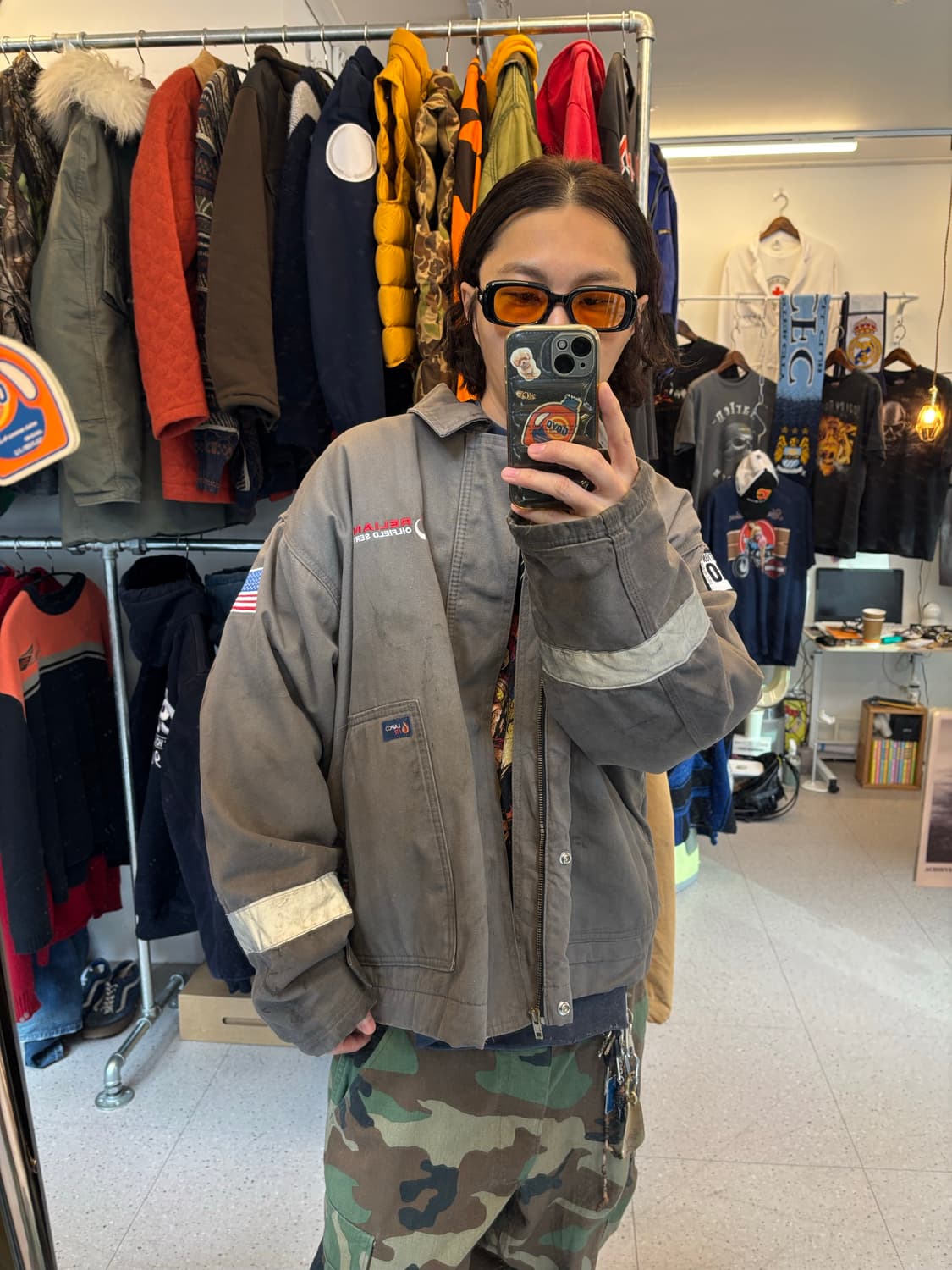 오일필드 빈티지 워크자켓 방염 상품이미지10