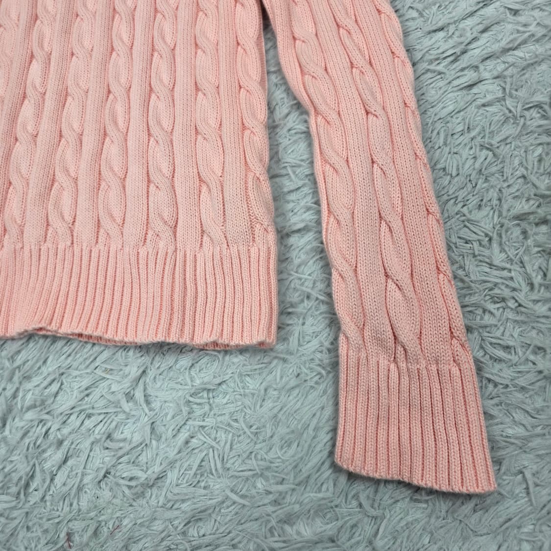 폴로랄프로렌 여성 코튼 케이블 니트 핑크 S 상품이미지5