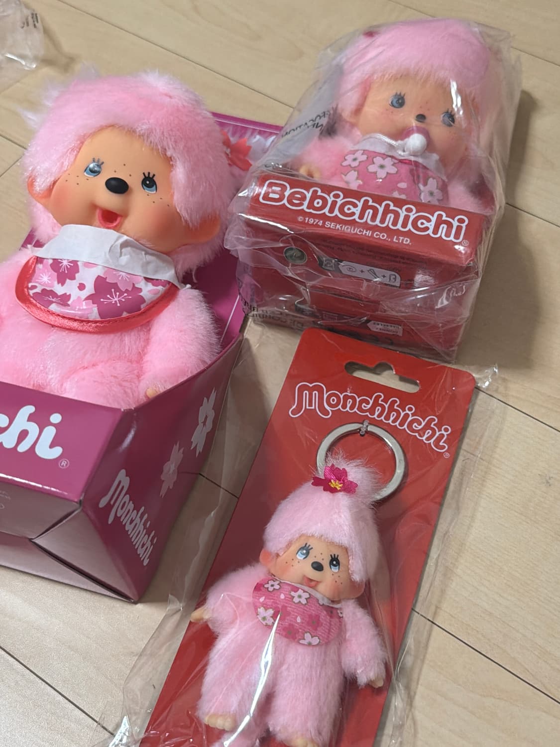 일괄)몬치치 베비치치 벚꽃 사쿠라 인형 키체인 상품이미지1