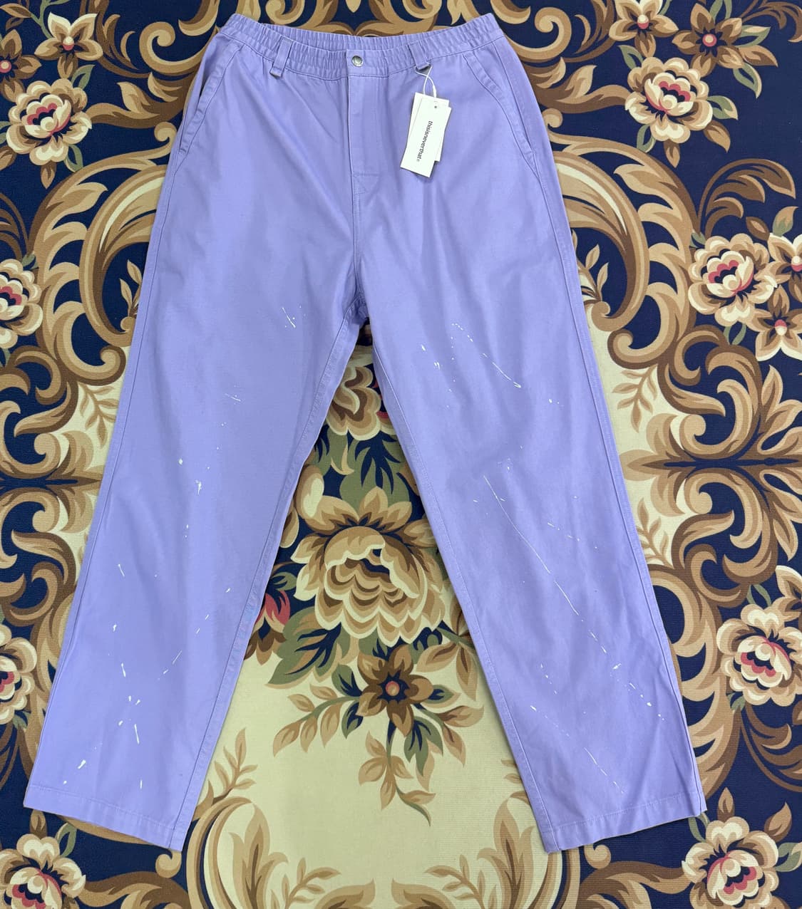 (M)디스이즈 네버댓 페인팅 코튼 팬츠(라벤더) 상품이미지1