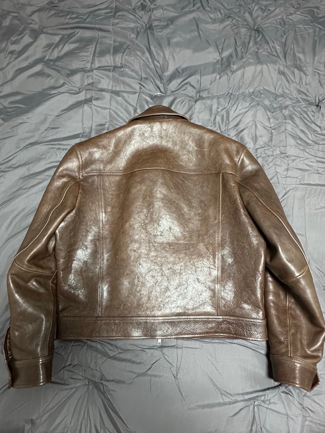 노이어 앤틱 카우 레더 트러커 자켓 52 상품이미지3