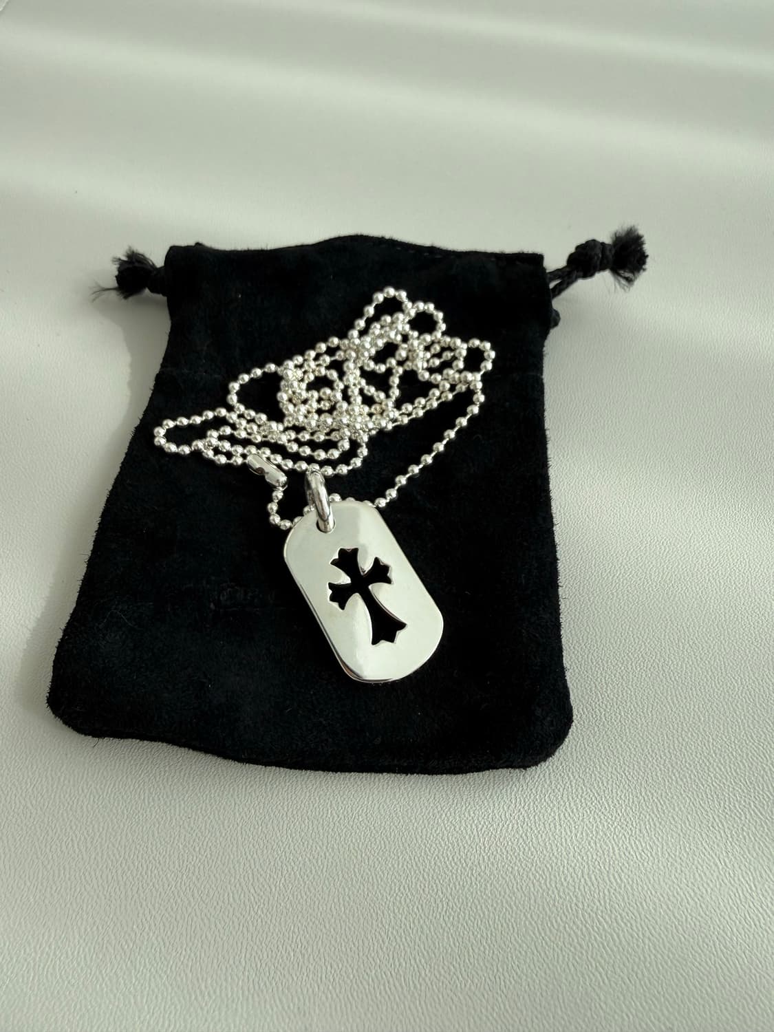 크롬하츠 타이니 도그택 실버 롤체인포함 상품이미지1