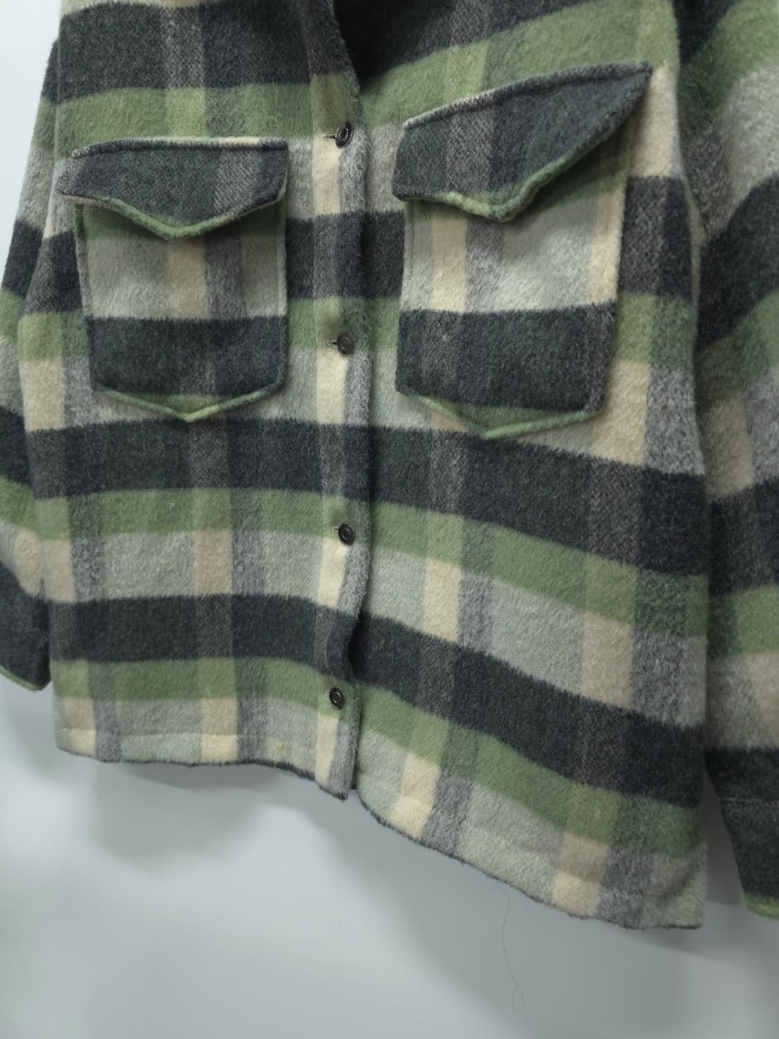 자라 여성 오버사이즈 체크 셔츠 자켓 상품이미지6