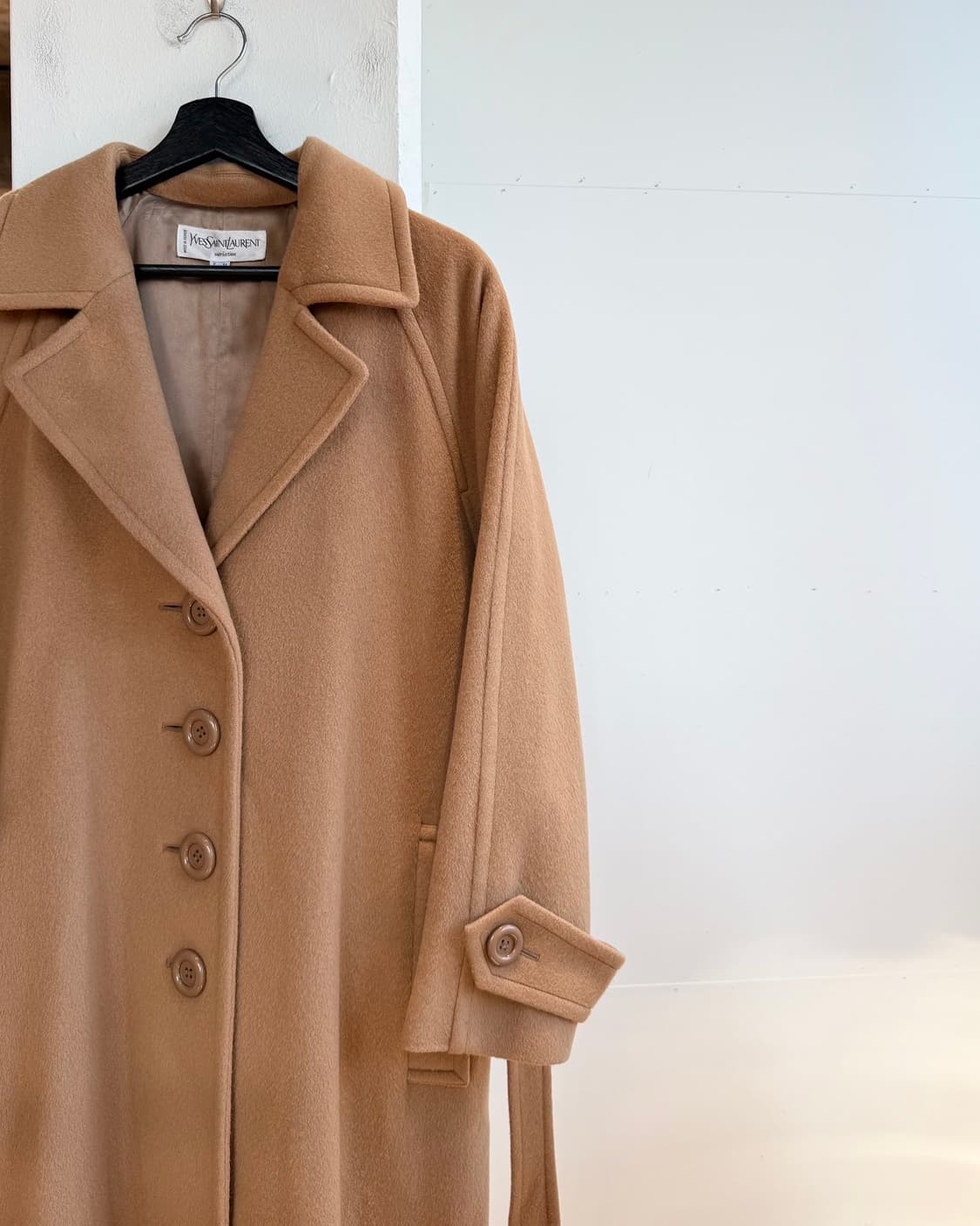 입생로랑 브라운 4b 울 롱코트  상품이미지5