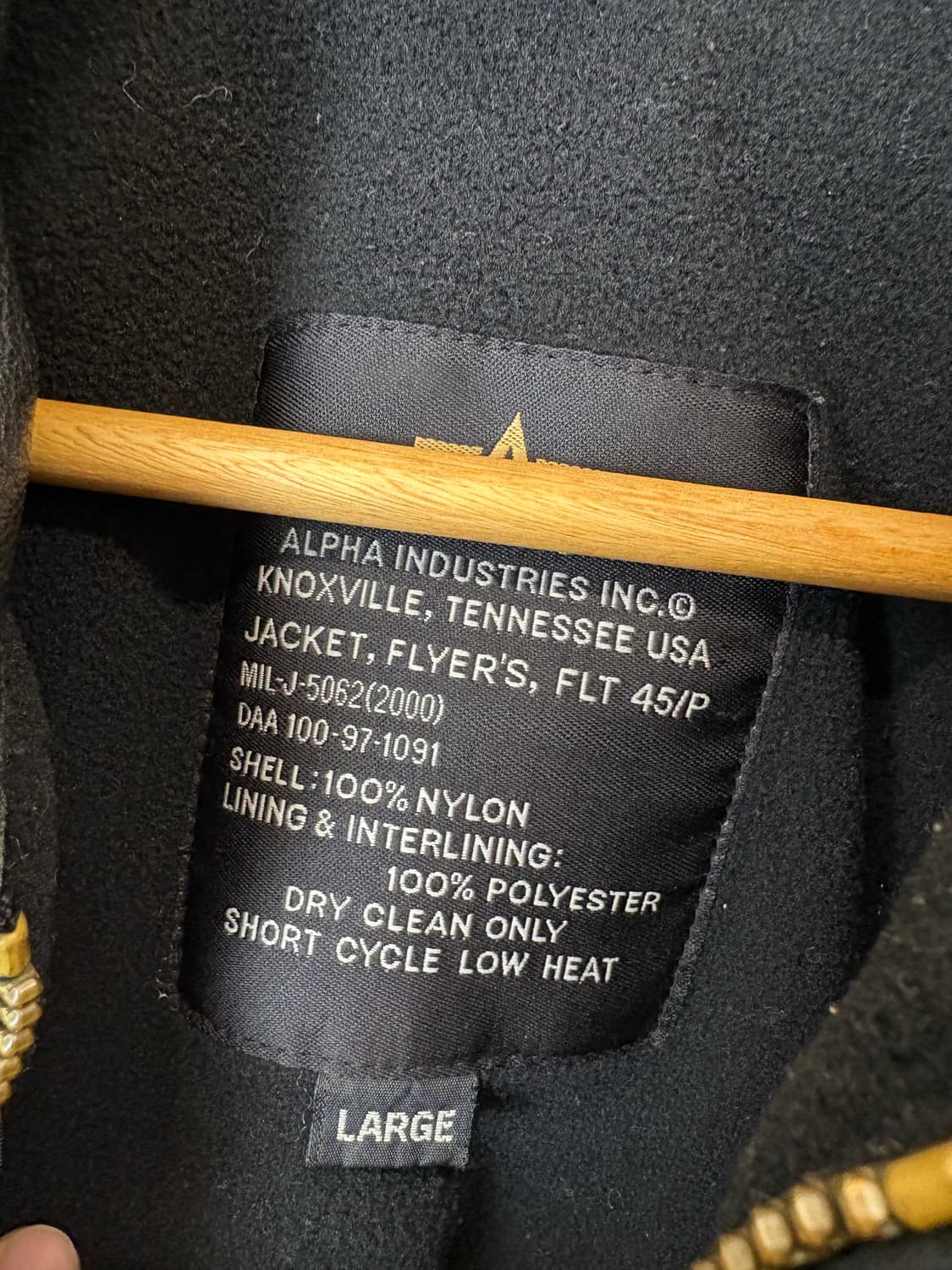 알파인더스트리 빈티지 레더카라 ma1 항공점퍼 블랙 상품이미지7