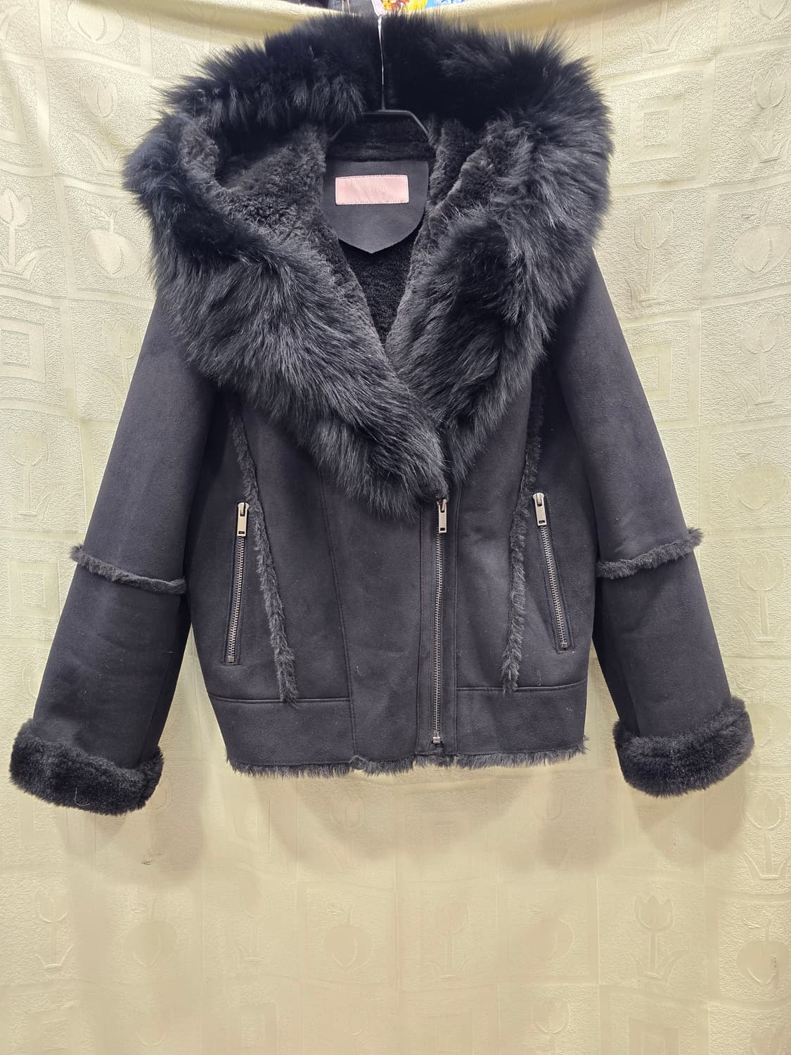 숲 Soup 블랙 퍼 무스탕 자켓 55 상품이미지1