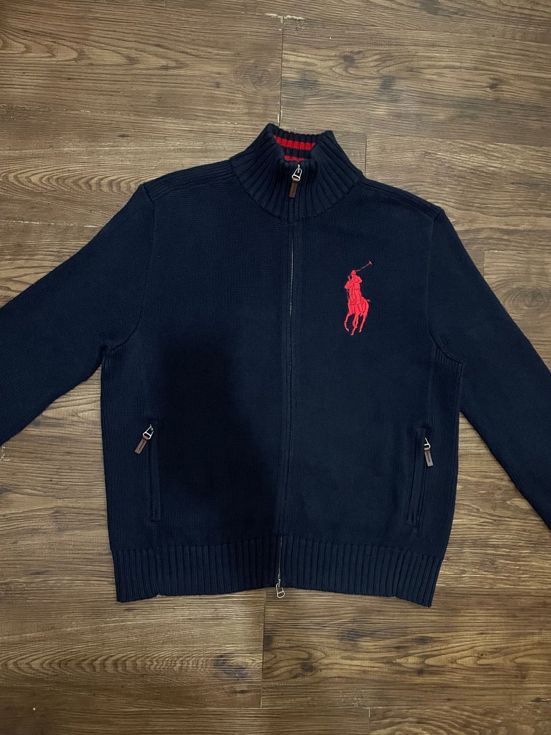 폴로 랄프로렌 빅포니 풀집 스웨터 니트 집업 네이비 상품이미지2
