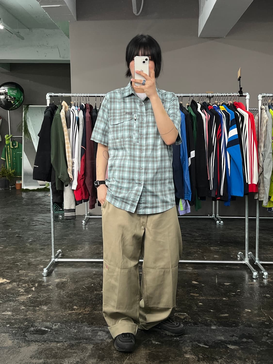 랭글러 반팔 체크 셔츠 상품이미지4