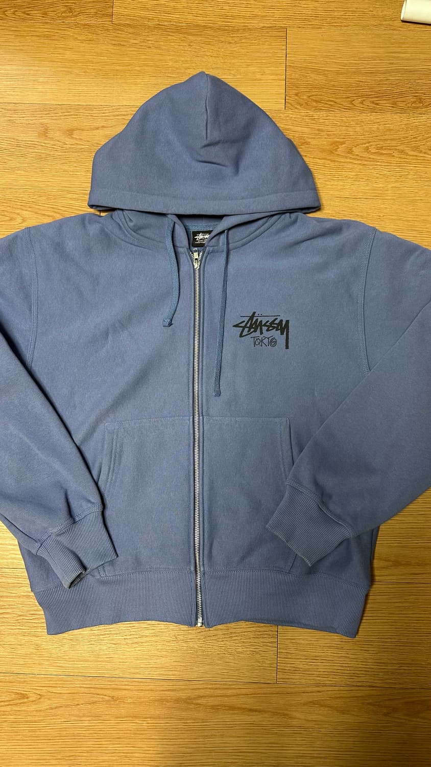 M) 스투시 스탁 도쿄 챕터 후드 집업 스톰 하늘색 상품이미지3