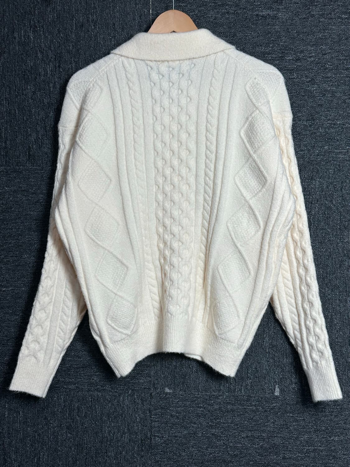 LAFUDGE OUR MAN 아이보리 니트 가디건 S 상품이미지2