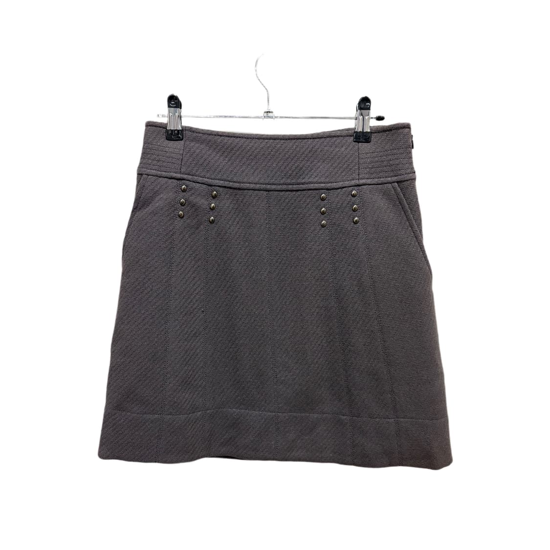 빈티지 실버스터드 퍼플그레이 미니 스커트 상품이미지4