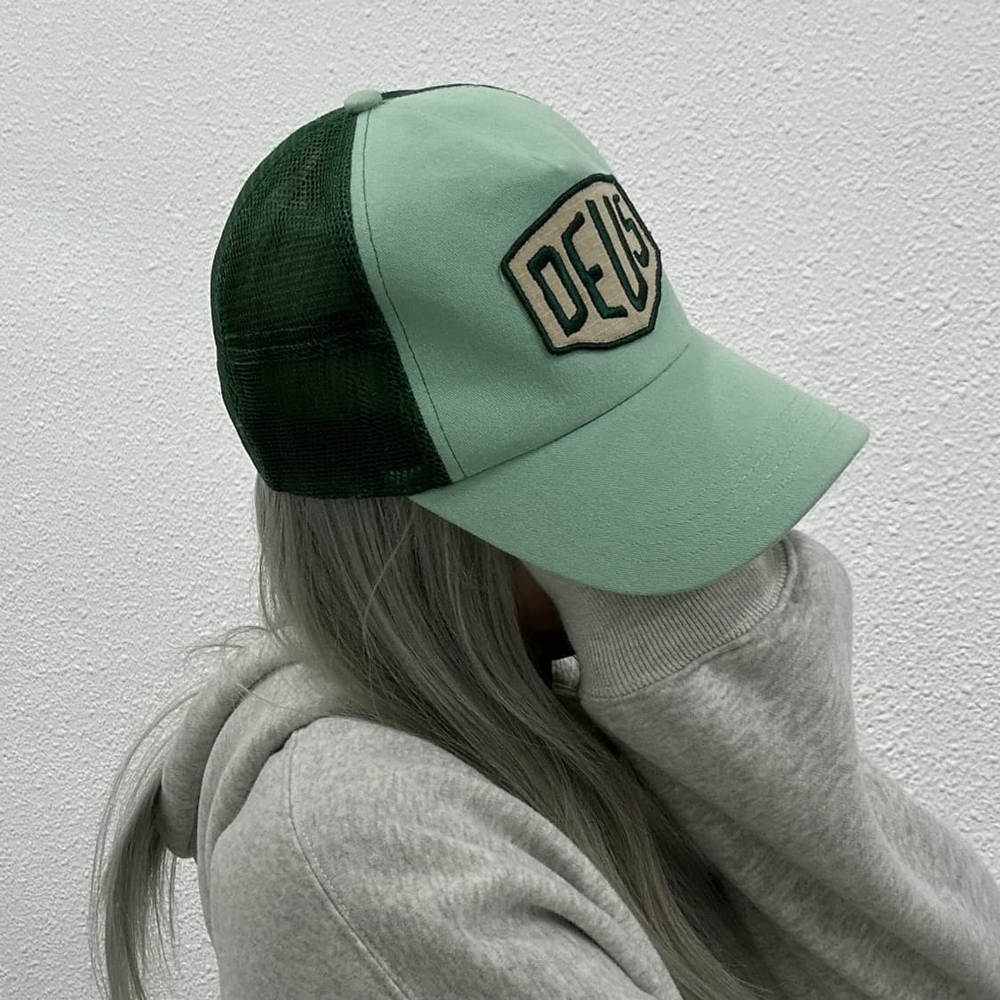데우스 센터로고 민트 볼캡 상품이미지2