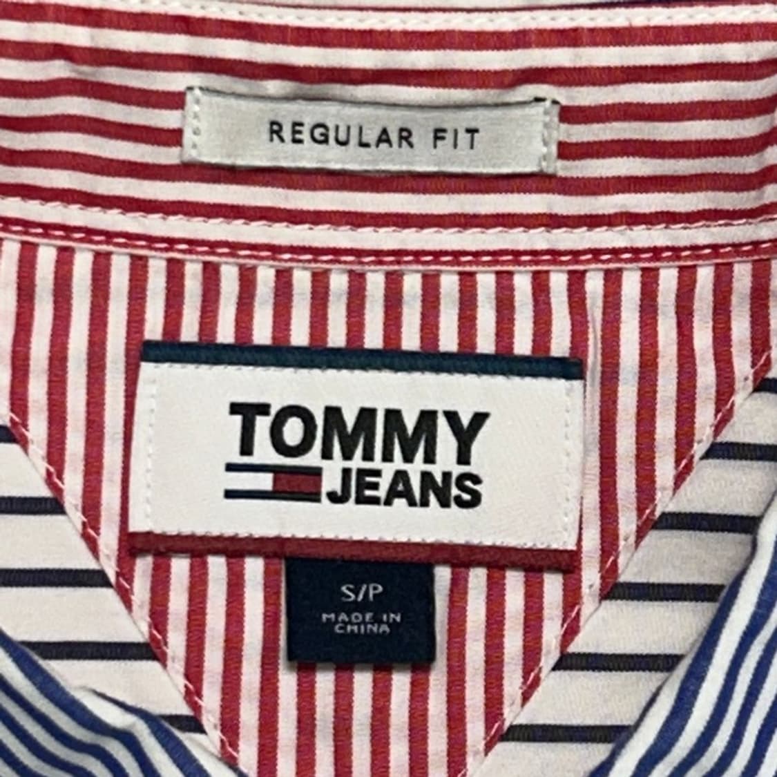 타미힐피거 타미진스 멀티컬러 스트라이프 패치워크 셔츠 S 상품이미지5